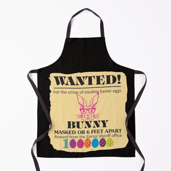 Item preview,  EASTER BUNNY WANTED POSTER, FOR STEALING EASTER EGGS AND BE CAUGHT MASKED AND 6 FEET APART designed and sold by Adhiambo.