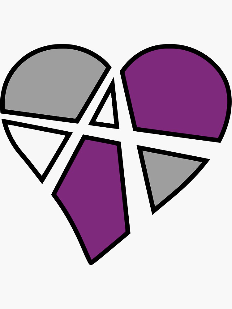Asexual Relationship Anarchy Heart (White) by polyphiliashop