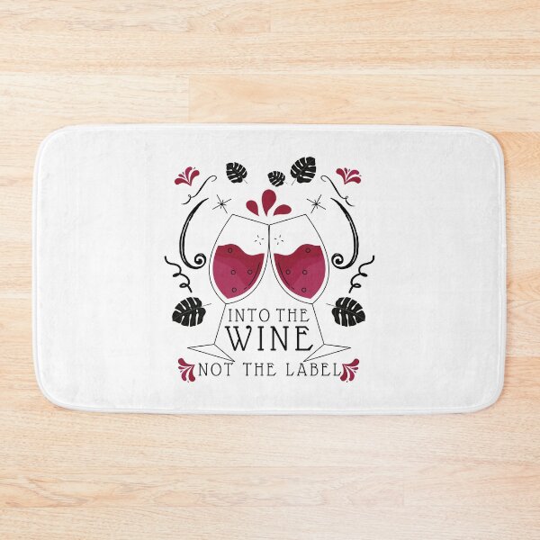 Item preview, Into The Wine Not The Label, Funny Wine Saying, Cute Gift For Wine lovers, Wine Glasses. designed and sold by PrettyAmazing.