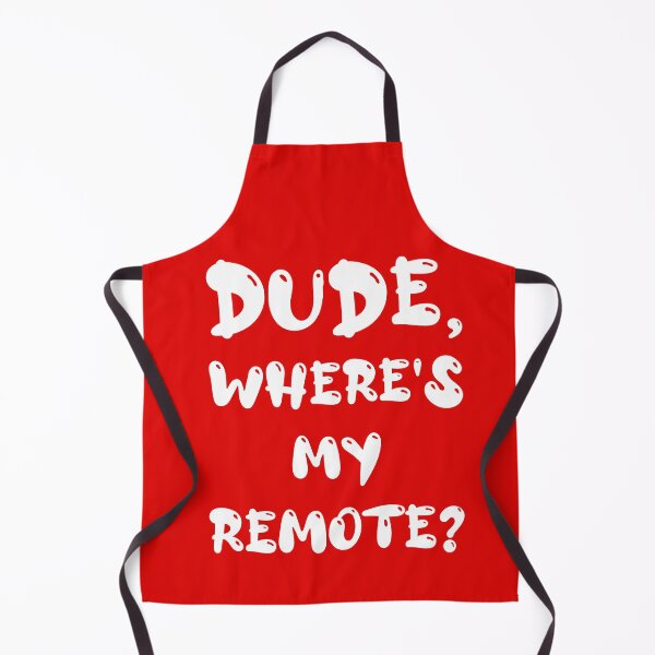Item preview, Dude Where's My Remote Funny Phrase TV Watcher Television Humor Red Background designed and sold by BrokenUnicorn.