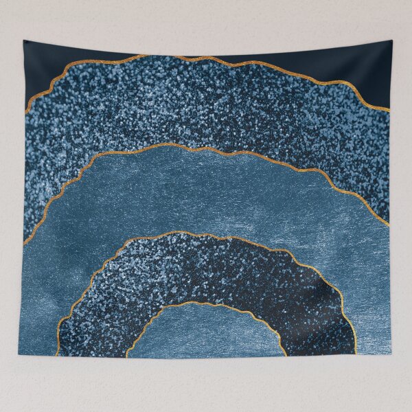 Item preview, Abstract Blue Geode Art | Blue Quartz Art | Abstract Sapphire Art |  Blue Agate Stone Art  designed and sold by thelustrous.