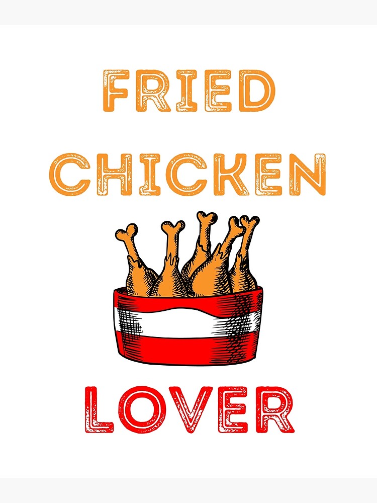 Disover Funny fried chicken lover white Premium Matte Vertical Poster