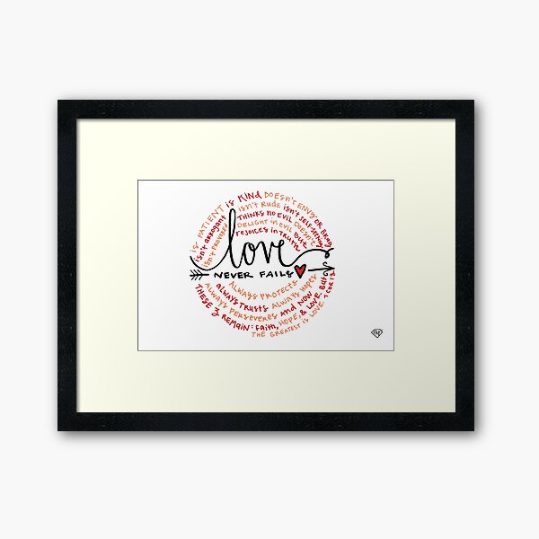 Item preview, Love Never Fails designed and sold by marjoriejackson.