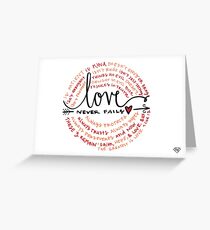 Love Never Fails Greeting Card
