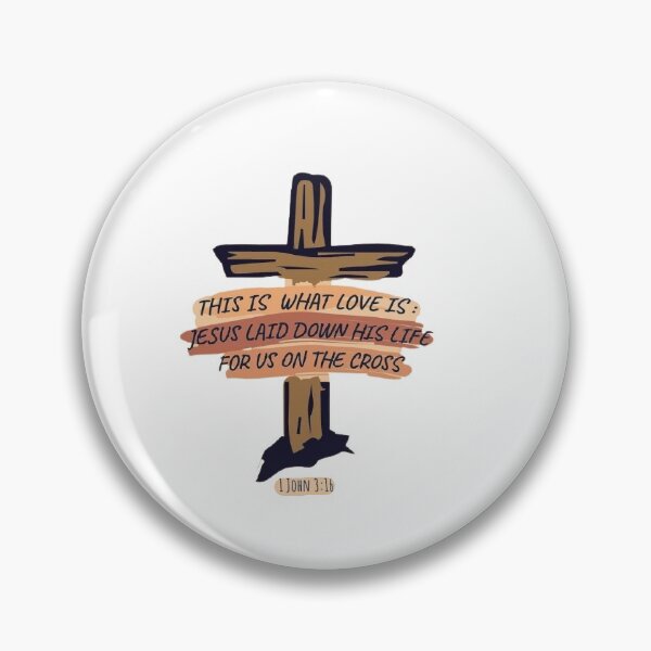 Item preview, 1 John 3:16 - bible verse designed and sold by parttimecrafter.