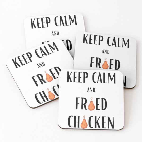 Item preview, Mantener la calma y pollo frito blanco divertido designed and sold by daguilon.