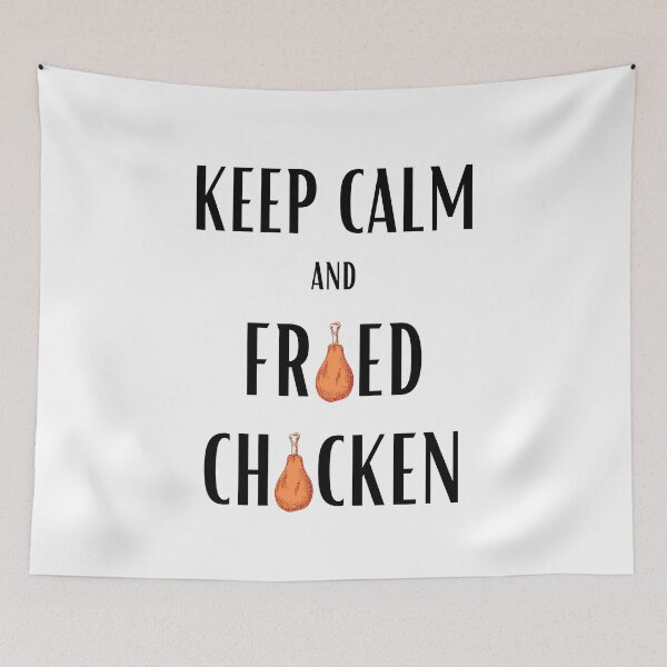 Item preview, Keep calm and fried chicken funny white designed and sold by daguilon.