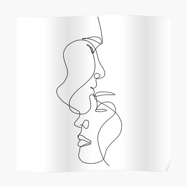 Buy Couple Kissing Printable Romantic Art Print Simple Online in India   Etsy