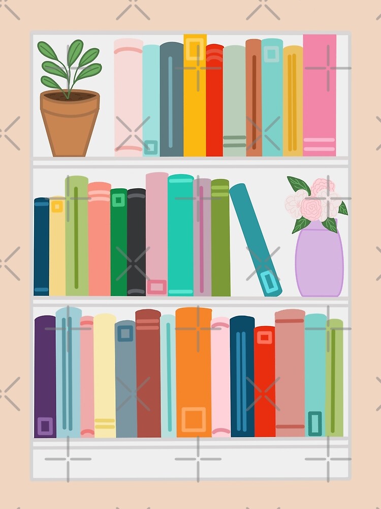 Discover Colorful Bookshelf Premium Matte Vertical Poster