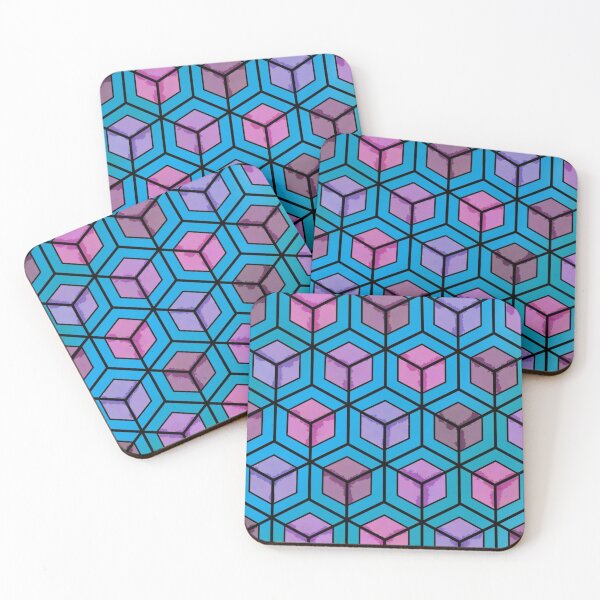 Item preview, Blue and Purple Cubes designed and sold by CasDoodles.