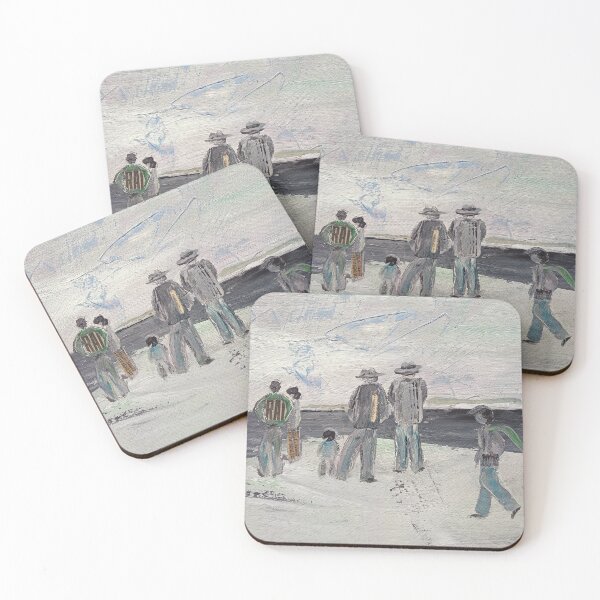 Item preview, People on the beach, family looking on horizont designed and sold by NessArtByEwa.
