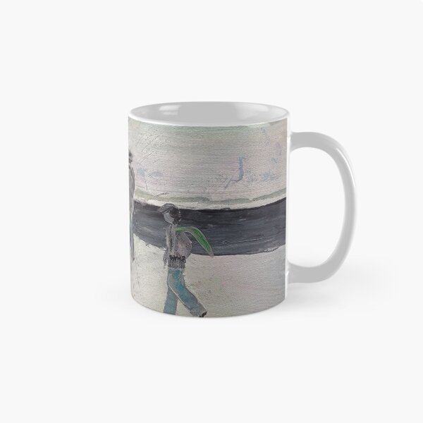 Item preview, People on the beach, family looking on horizont designed and sold by NessArtByEwa.