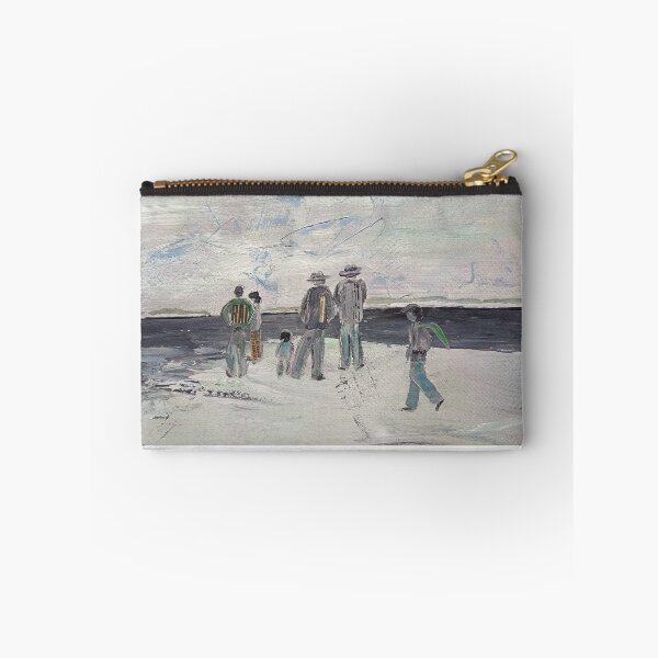 Item preview, People on the beach, family looking on horizont designed and sold by NessArtByEwa.