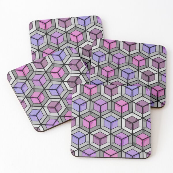 Item preview, Purple and Grey Cubes designed and sold by CasDoodles.