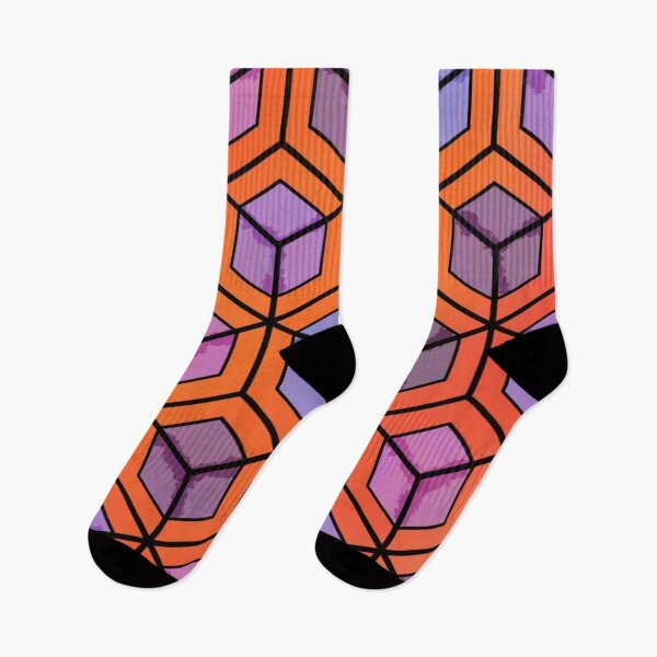Item preview, Purple and Orange Cubes designed and sold by CasDoodles.