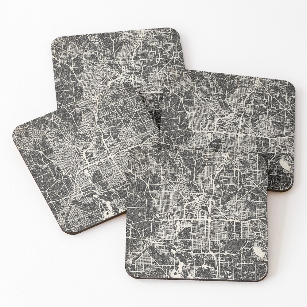Item preview, Coasters (Set of 4) designed and sold by InkMaps.