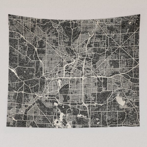 Item preview, Akron map Ohio Ink lines designed and sold by InkMaps.