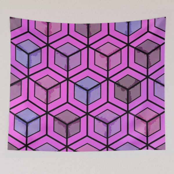 Item preview, Purple and Pink Cubes designed and sold by CasDoodles.