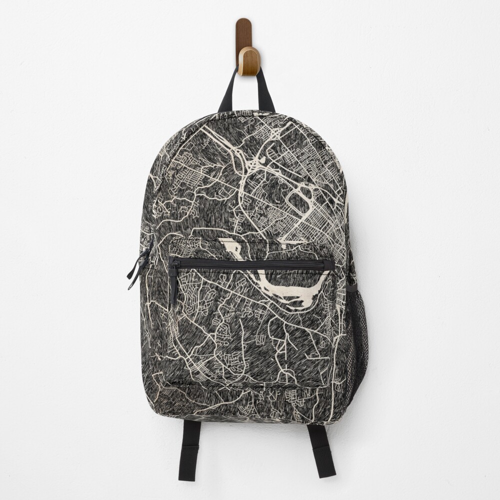 Vista previa del artículo con la obra «Mochila», diseñado y vendido por InkMaps.