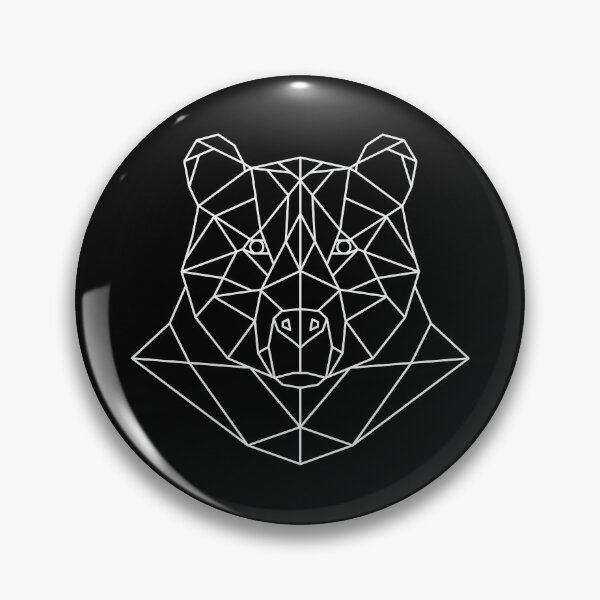 Item preview, Geometric Bear Face designed and sold by dubroyale.