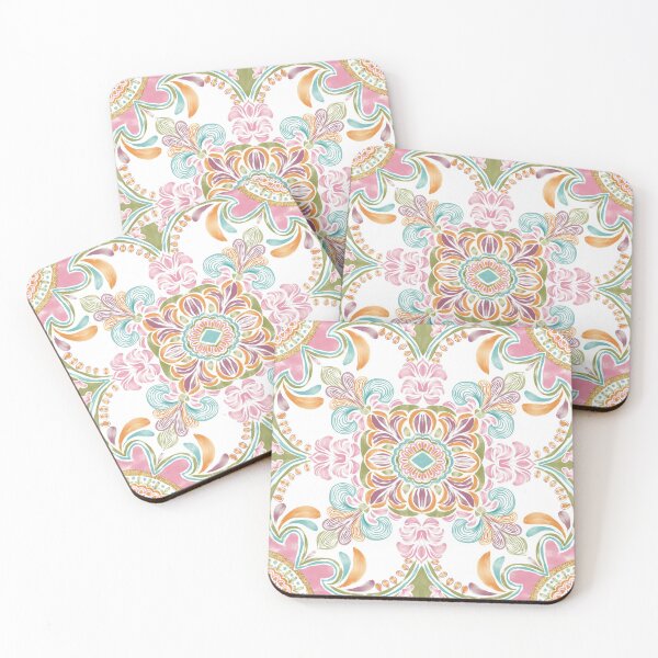 Item preview, Moroccan Tiles pattern, Colorful Tiles, Tiles, Ceramics, Mosaic, Azulejos, Moroccan Tiles, Portuguese Tiles, Boho pattern, Geometric Tiles designed and sold by Anaïs Illustration.