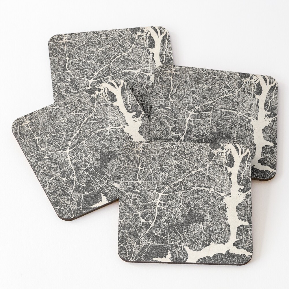 Item preview, Coasters (Set of 4) designed and sold by InkMaps.