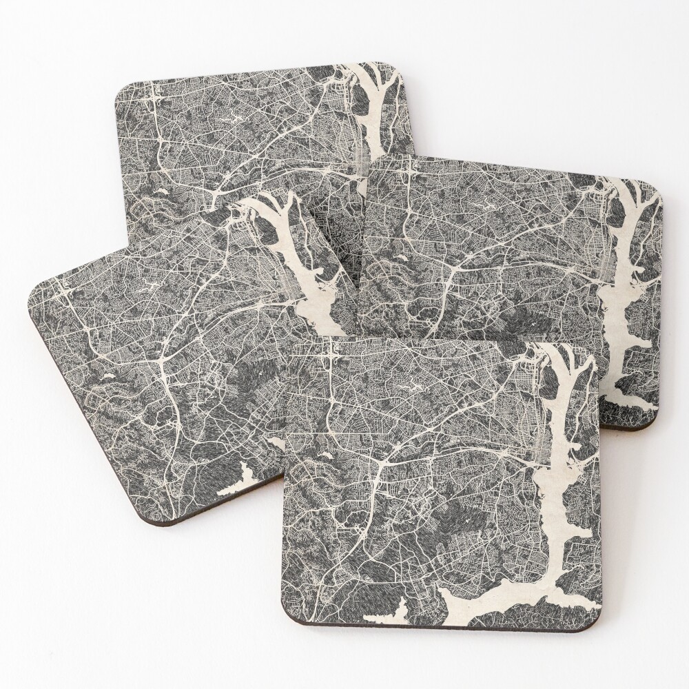 Item preview, Coasters (Set of 4) designed and sold by InkMaps.