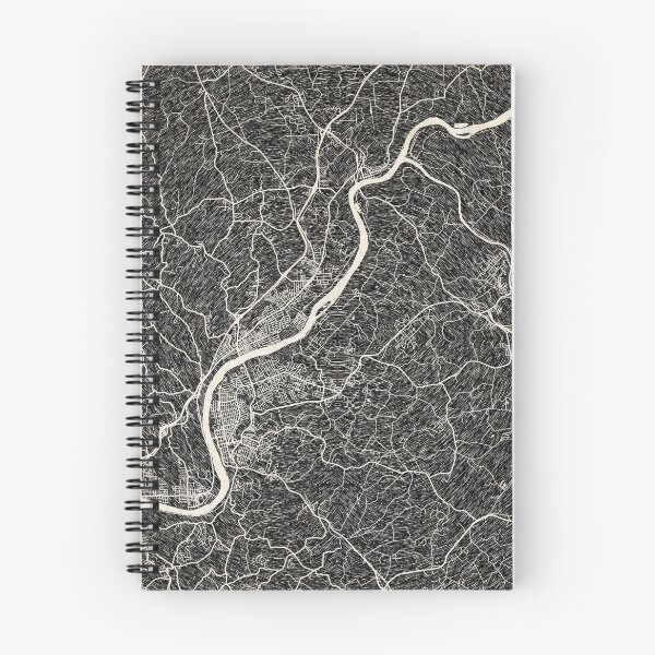 Item preview, Allegheny map Pennsylvania Ink lines designed and sold by InkMaps.