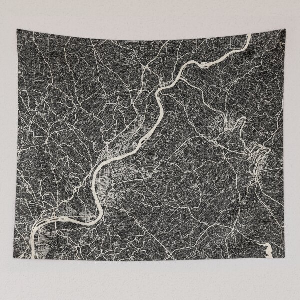 Item preview, Allegheny map Pennsylvania Ink lines designed and sold by InkMaps.