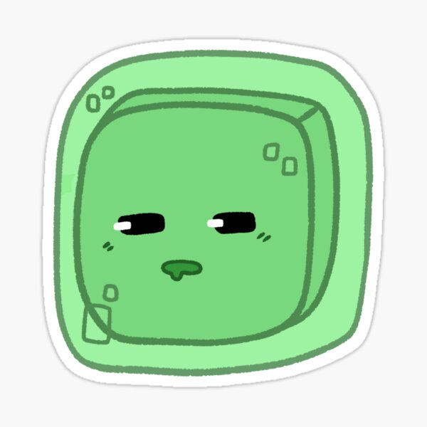 Cute Minecraft Slime Sticker for Sale by Vanthaera