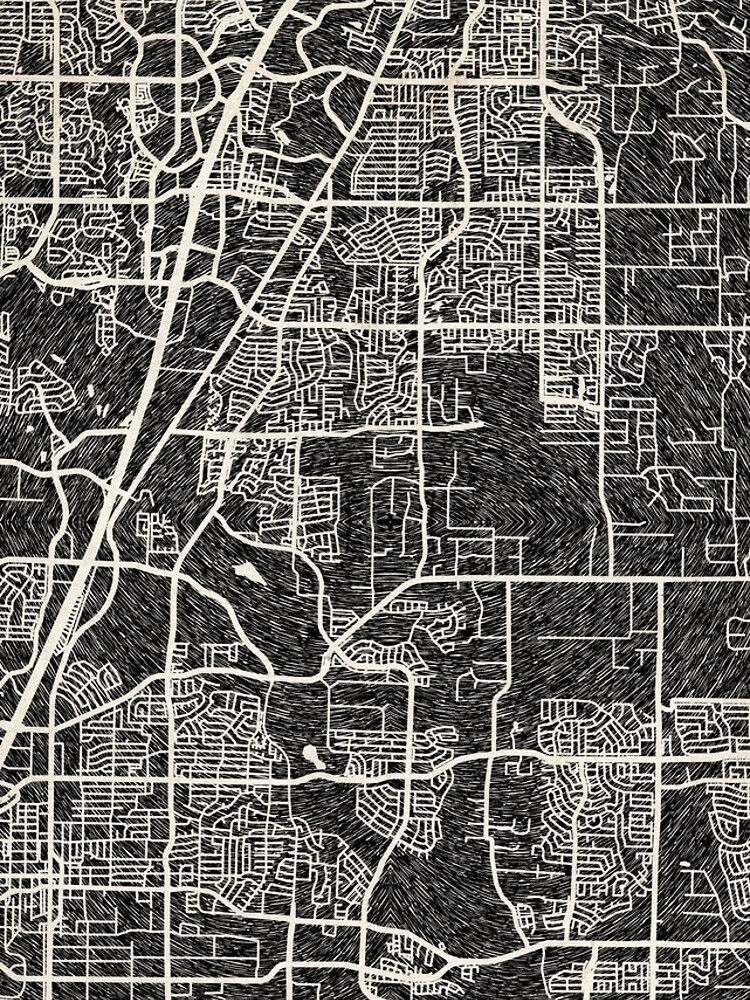 Thumbnail 4 of 4, iPhone Case, Allen map Texas Ink lines designed and sold by InkMaps.