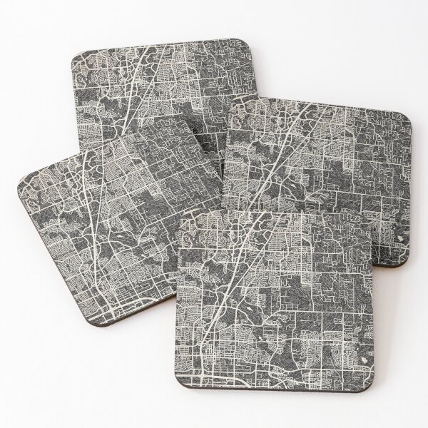 Item preview, Allen map Texas Ink lines designed and sold by InkMaps.