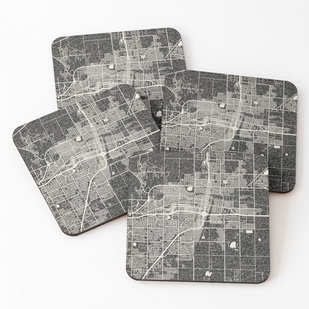 Aperçu de l'œuvre Dessous de verre (lot de 4) créée et vendue par InkMaps.
