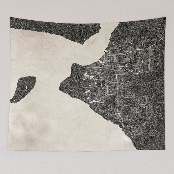 Item preview, Anchorage map  Alaska Ink lines designed and sold by InkMaps.