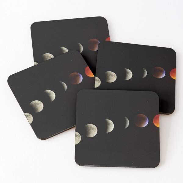 Item preview, Total lunar eclipse in stages designed and sold by silverwheelarts.