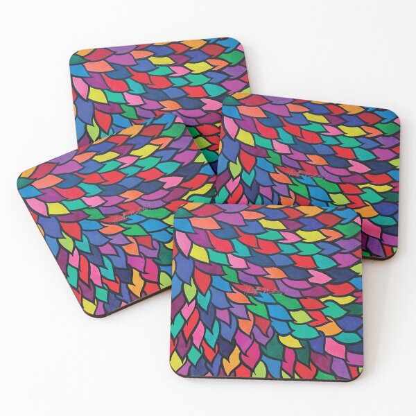 Item preview, Marker Rainbow Leaves designed and sold by HeatherNafeArt.