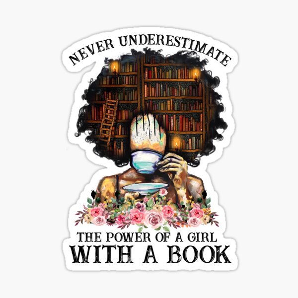 Power of a Girl with a Book Cream Sticker