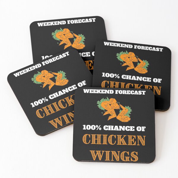 Item preview, Funny chicken wings weekend forecast black designed and sold by daguilon.