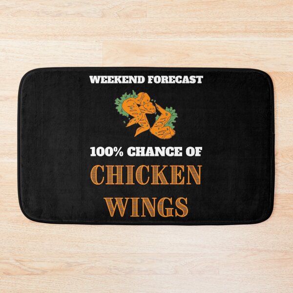 Item preview, Funny chicken wings weekend forecast black designed and sold by daguilon.