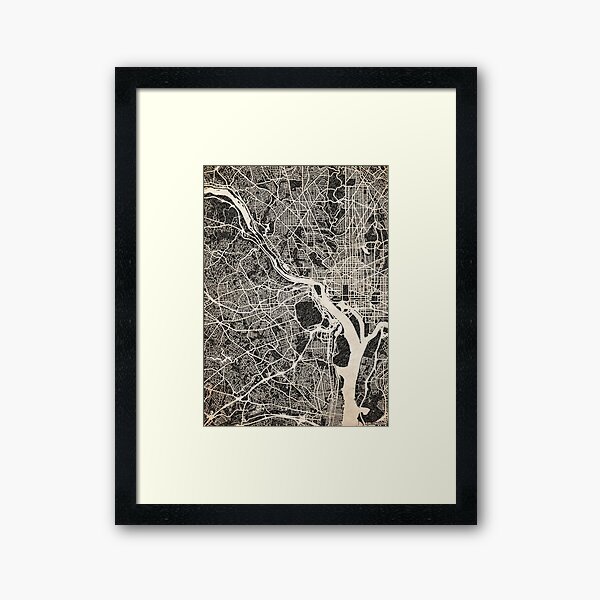 Item preview, Arlington map Virginia Ink lines 2 designed and sold by InkMaps.