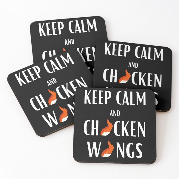 Item preview, Keep calm and chicken wings funny black designed and sold by daguilon.