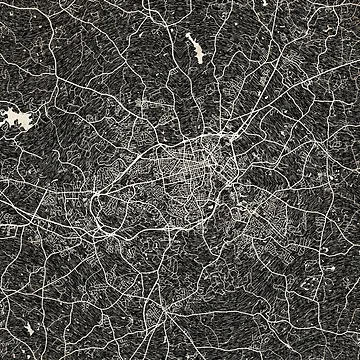Artwork thumbnail, Athens map Georgia Ink lines by InkMaps