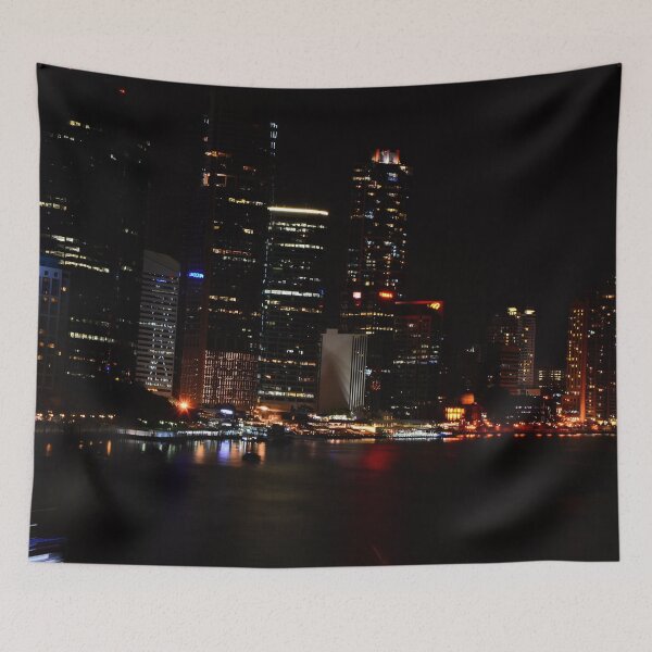Item preview, Window lights of the Brisbane skyline. Photo by Einar Aasen designed and sold by Einar Aasen.