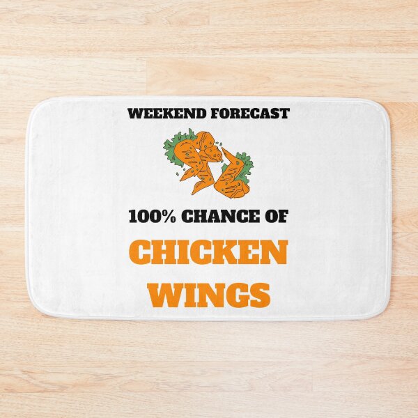 Item preview, Funny chicken wings weekend forecast white designed and sold by daguilon.