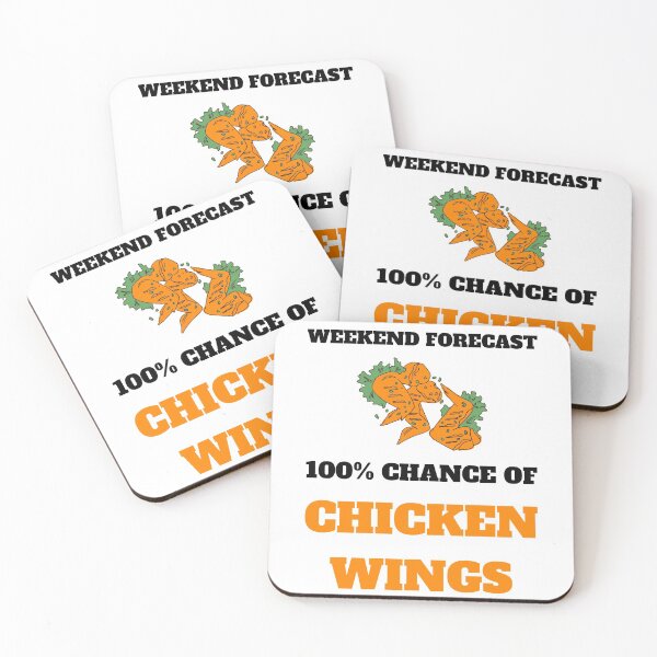 Item preview, Funny chicken wings weekend forecast white designed and sold by daguilon.