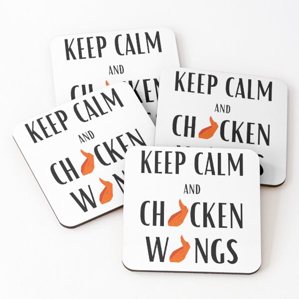 Item preview, Keep calm and chicken wings funny white designed and sold by daguilon.
