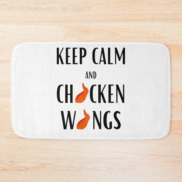 Item preview, Keep calm and chicken wings funny white designed and sold by daguilon.