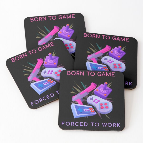 Item preview, Born to game forced to work gamer designed and sold by JustSaiyan1.