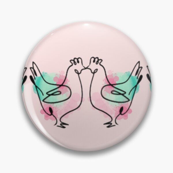 Item preview, lovebirds chiken kisses designed and sold by PRETA  PROFANA.