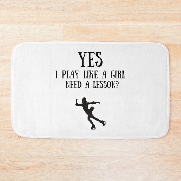 Item preview, Figure skating: Yes I play like a girl, Need a lesson? designed and sold by TheGreenGoat.